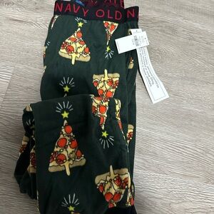 Old Navy Pizza Christmas Pajama Pants 10/12